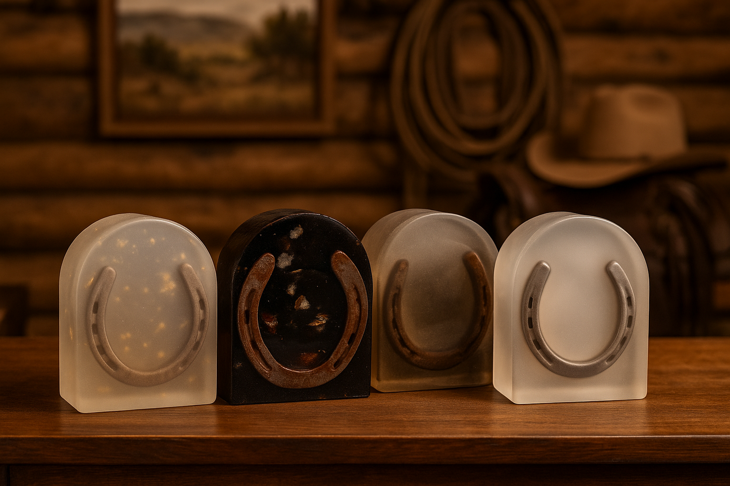 Echo's of the Range Horseshoe Bookend (LARGE)