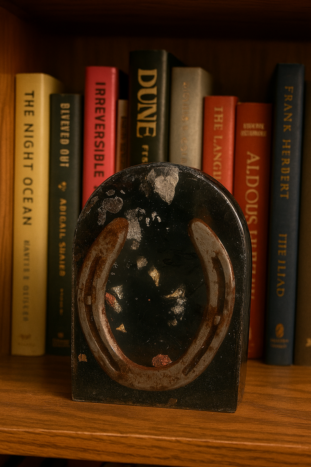 Echo's of the Range Horseshoe Bookend (LARGE)