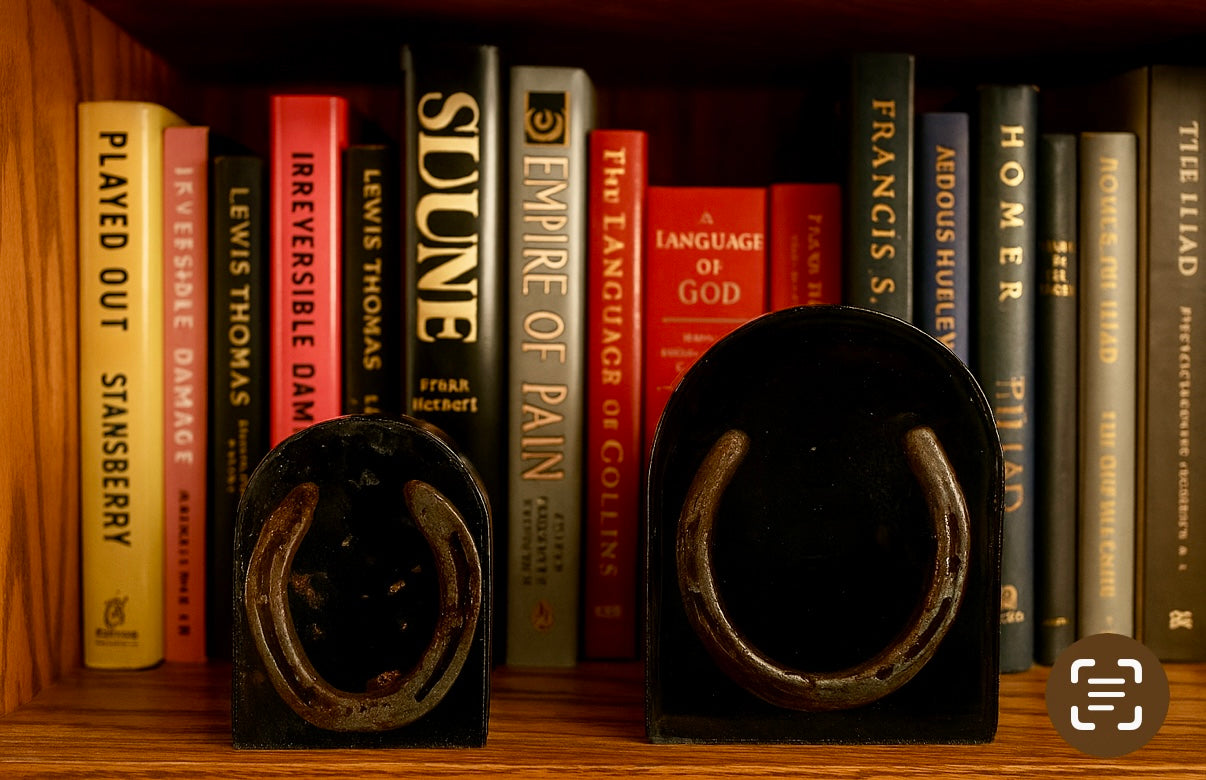 Echo's of the Range Horseshoe Bookend (LARGE)