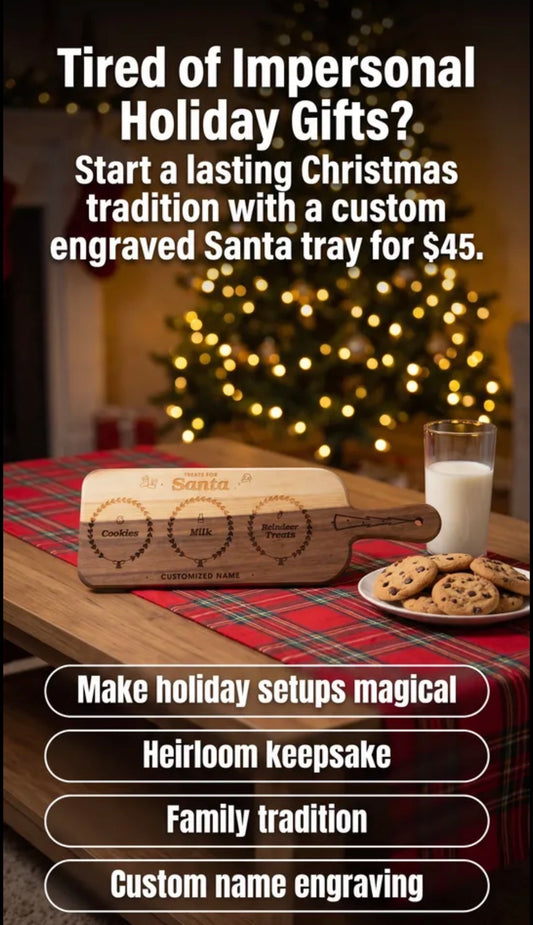 Santa Tray (Personalized up to 40 Characters)