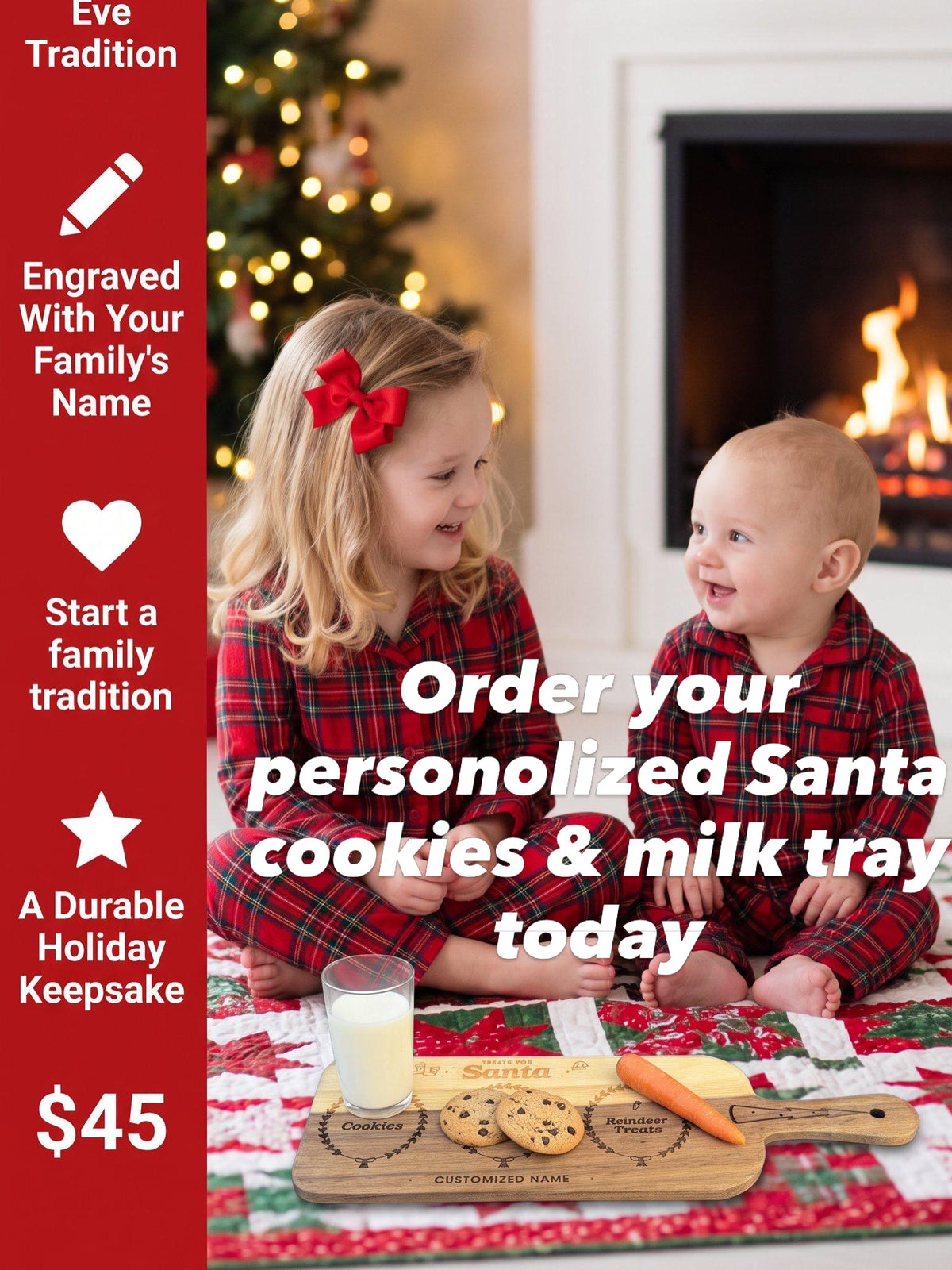 Santa Tray (Personalized up to 40 Characters)